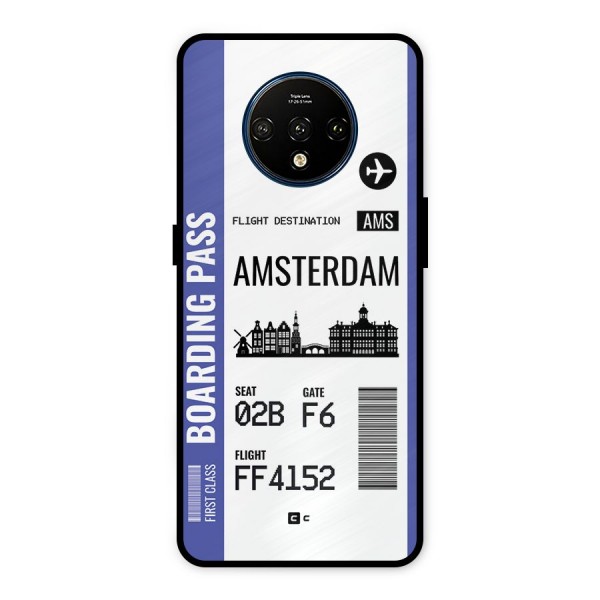 Amsterdam Boarding Pass Metal Back Case for OnePlus 7T