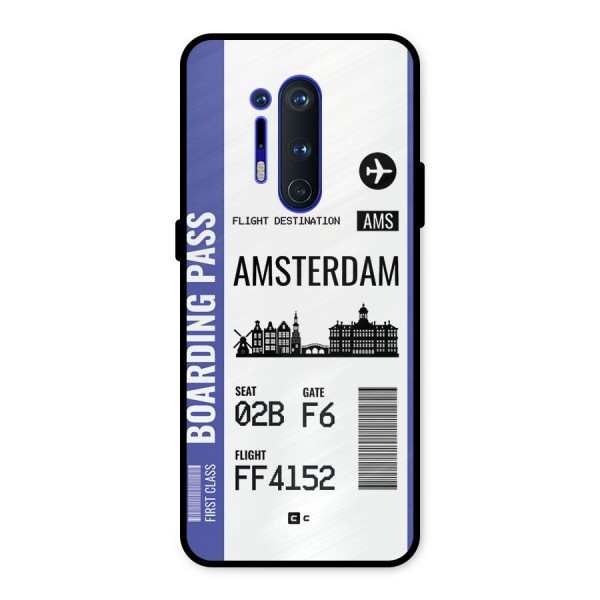Amsterdam Boarding Pass Metal Back Case for OnePlus 8 Pro