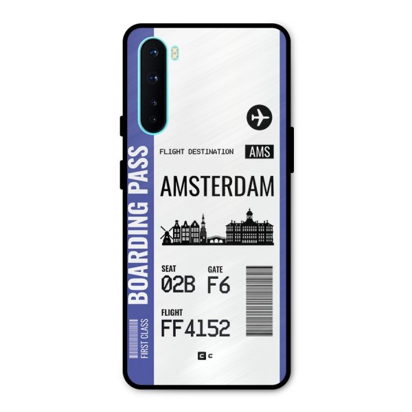 Amsterdam Boarding Pass Metal Back Case for OnePlus Nord