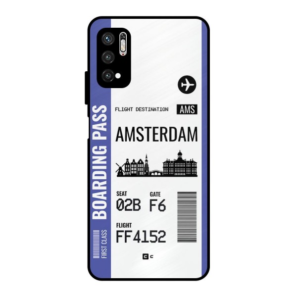 Amsterdam Boarding Pass Metal Back Case for Poco M3 Pro 5G