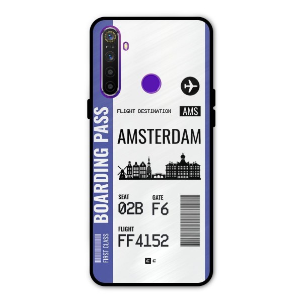 Amsterdam Boarding Pass Metal Back Case for Realme 5