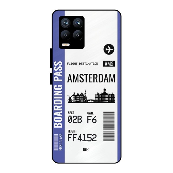 Amsterdam Boarding Pass Metal Back Case for Realme 8 Pro