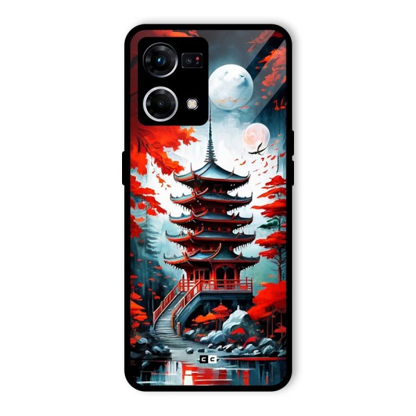 Ancient Painting Glass Back Case for Oppo F21 Pro 4G