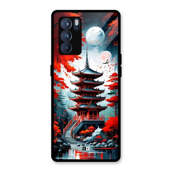 Ancient Painting Glass Back Case for Oppo Reno6 Pro 5G