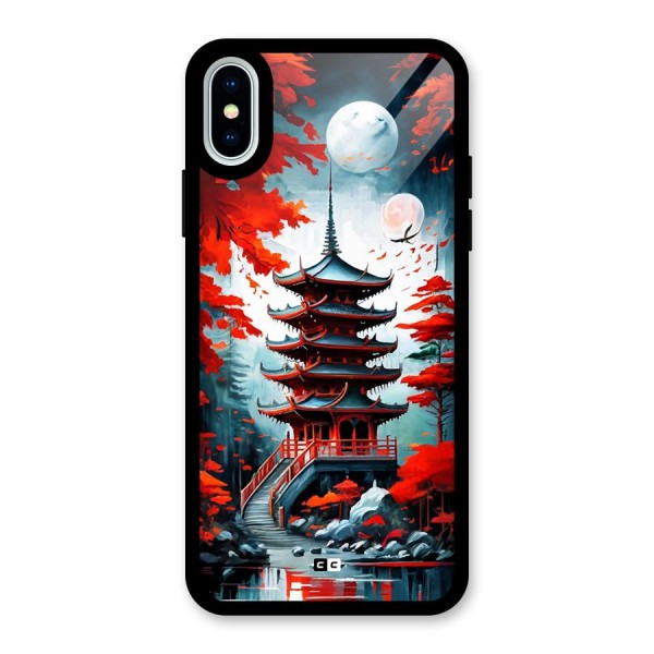 Ancient Painting Glass Back Case for iPhone X