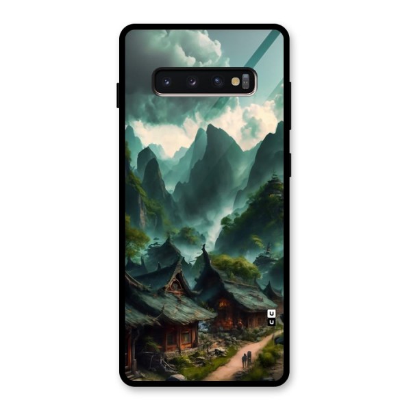 Ancient Village Glass Back Case for Galaxy S10 Plus