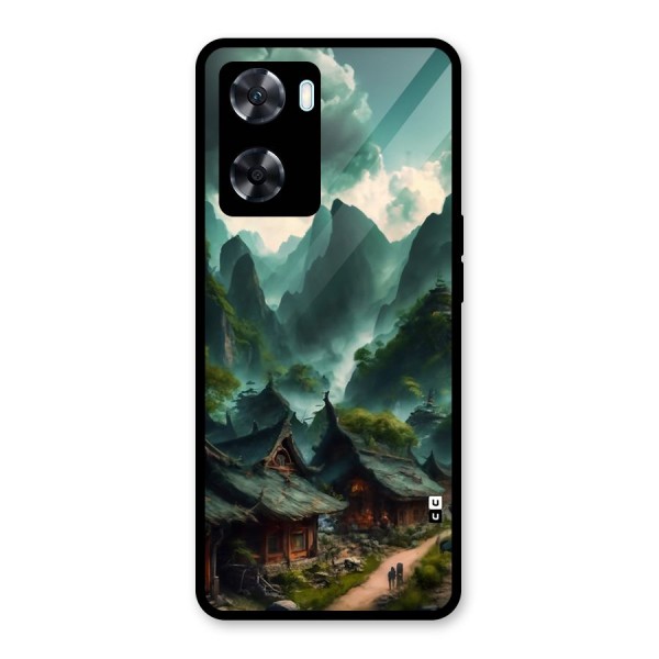 Ancient Village Glass Back Case for Oppo A77