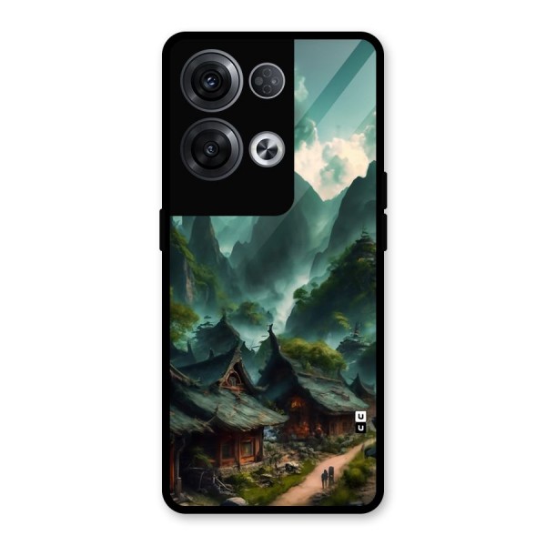 Ancient Village Glass Back Case for Oppo Reno8 Pro 5G