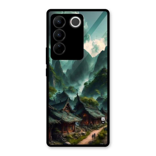 Ancient Village Glass Back Case for Vivo V27