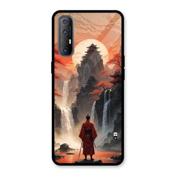 Ancient Waterfall Glass Back Case for Oppo Reno3 Pro
