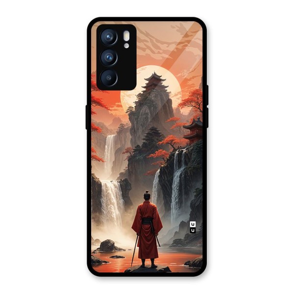 Ancient Waterfall Glass Back Case for Oppo Reno6 5G