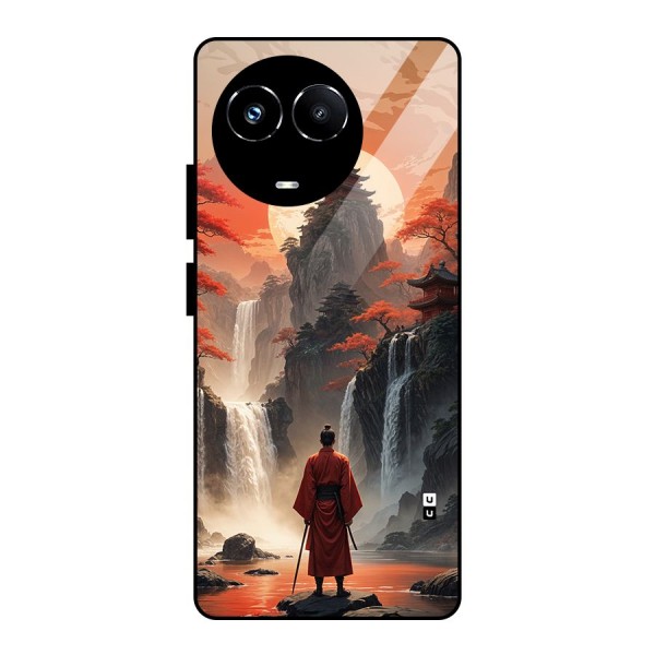 Ancient Waterfall Glass Back Case for Realme 11X