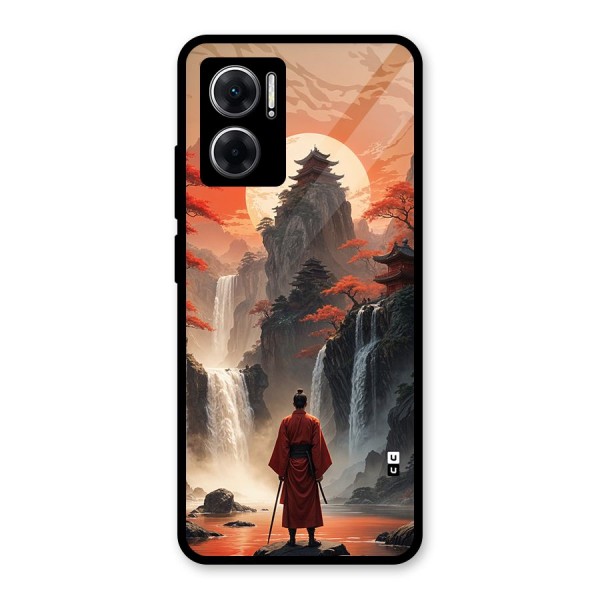 Ancient Waterfall Glass Back Case for Redmi 11 Prime 5G
