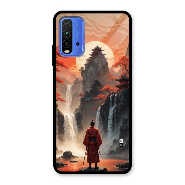 Ancient Waterfall Glass Back Case for Redmi 9 Power
