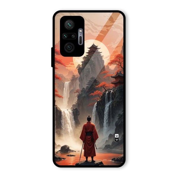 Ancient Waterfall Glass Back Case for Redmi Note 10 Pro Max
