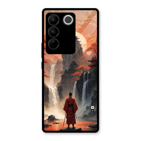 Ancient Waterfall Glass Back Case for Vivo V27