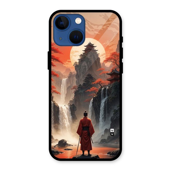 Ancient Waterfall Glass Back Case for iPhone 13 Mini