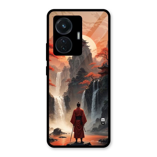 Ancient Waterfall Glass Back Case for iQOO Z6 44W