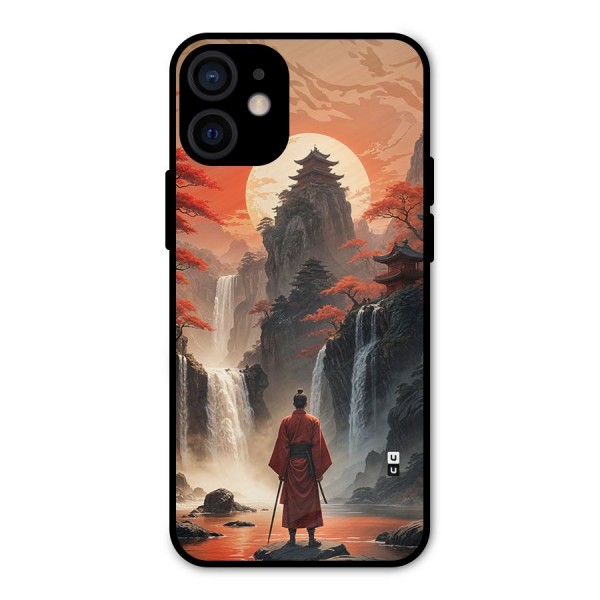 Ancient Waterfall Metal Back Case for iPhone 12 Mini