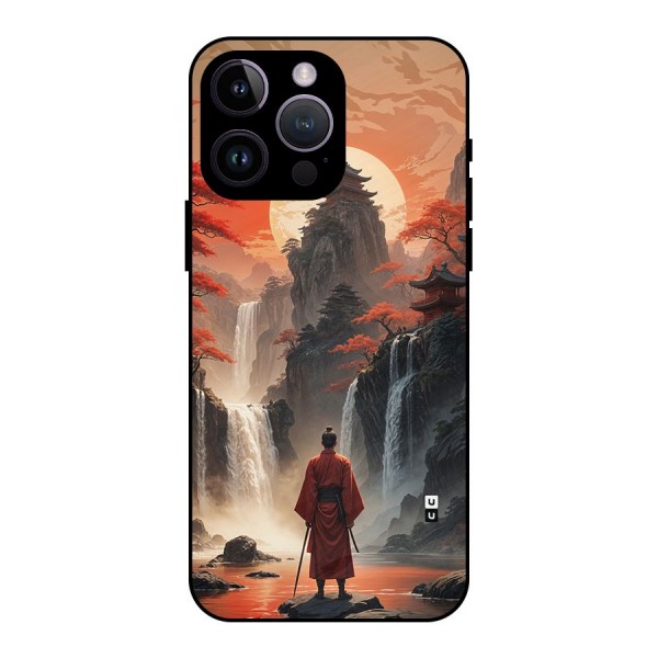 Ancient Waterfall Metal Back Case for iPhone 14 Pro Max