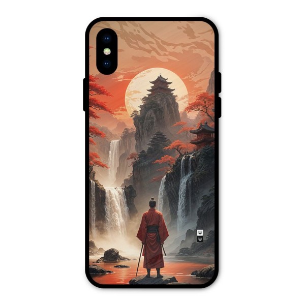 Ancient Waterfall Metal Back Case for iPhone XS