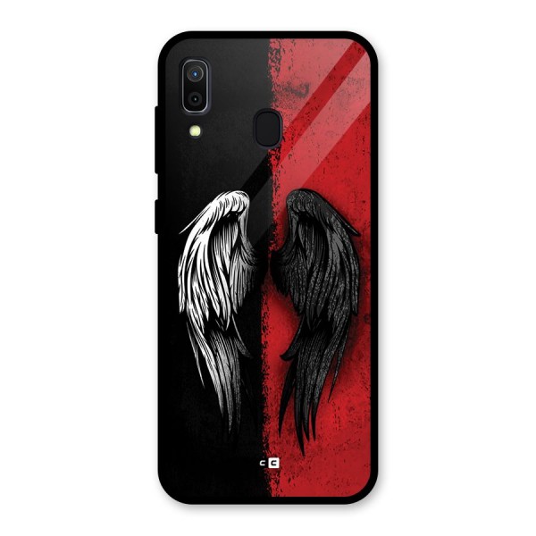 Angle Demon Wings Glass Back Case for Galaxy A30