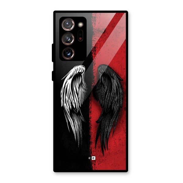Angle Demon Wings Glass Back Case for Galaxy Note 20 Ultra 5G