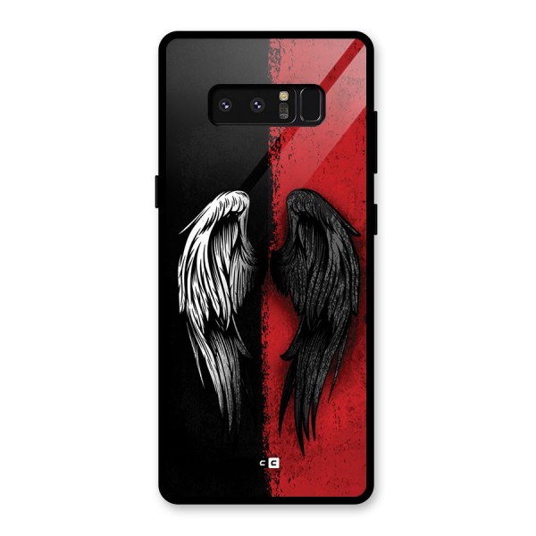 Angle Demon Wings Glass Back Case for Galaxy Note 8