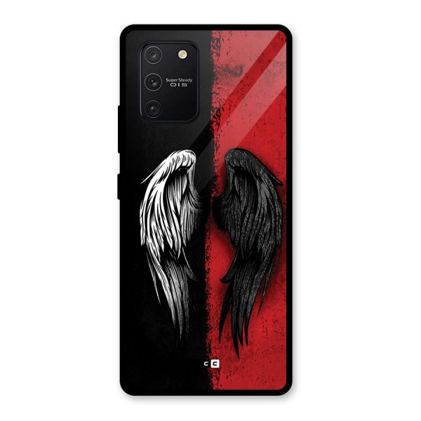 Angle Demon Wings Glass Back Case for Galaxy S10 Lite