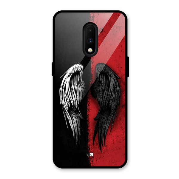 Angle Demon Wings Glass Back Case for OnePlus 7
