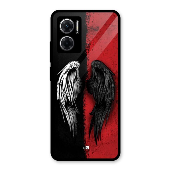 Angle Demon Wings Glass Back Case for Redmi 11 Prime 5G