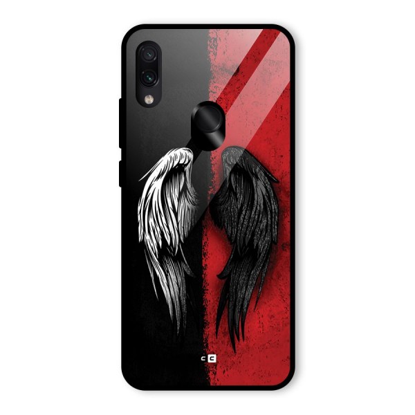 Angle Demon Wings Glass Back Case for Redmi Note 7