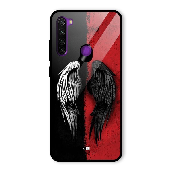 Angle Demon Wings Glass Back Case for Redmi Note 8