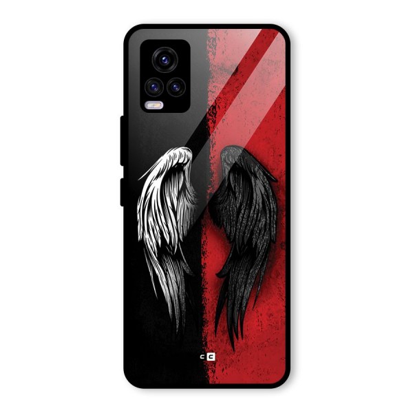 Angle Demon Wings Glass Back Case for Vivo V20