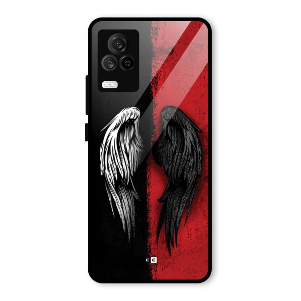 Angle Demon Wings Glass Back Case for Vivo iQOO 7 Legend 5G