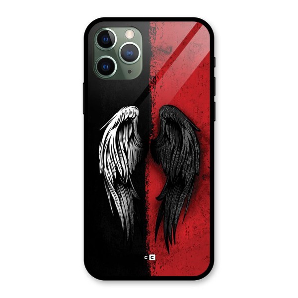 Angle Demon Wings Glass Back Case for iPhone 11 Pro