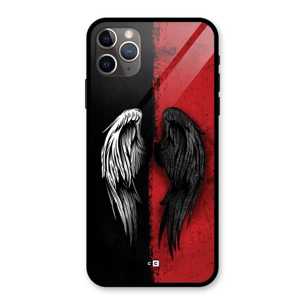 Angle Demon Wings Glass Back Case for iPhone 11 Pro Max