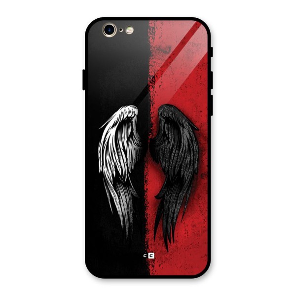 Angle Demon Wings Glass Back Case for iPhone 6 6S