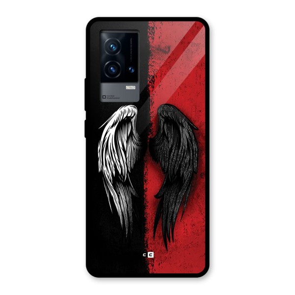 Angle Demon Wings Glass Back Case for iQOO 9 5G