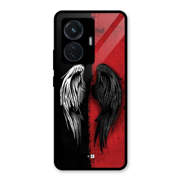 Angle Demon Wings Glass Back Case for iQOO Z6 44W