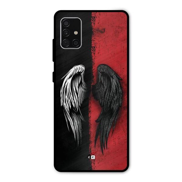 Angle Demon Wings Metal Back Case for Galaxy A51