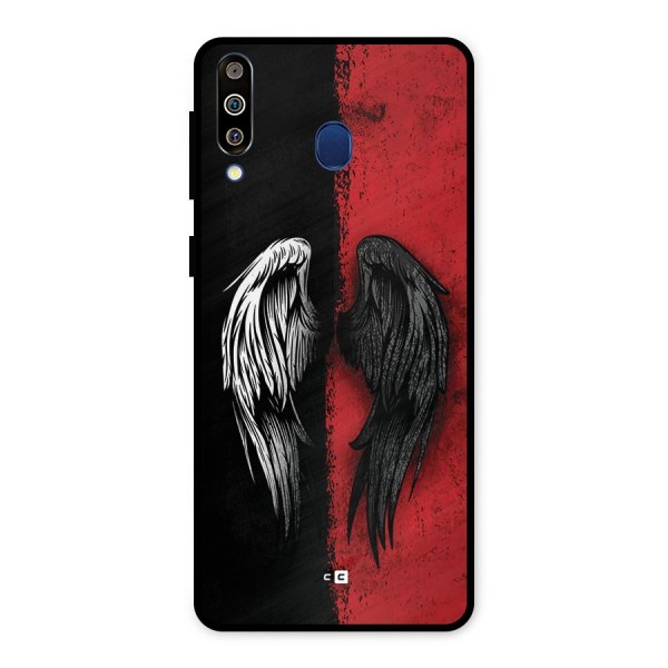 Angle Demon Wings Metal Back Case for Galaxy M30