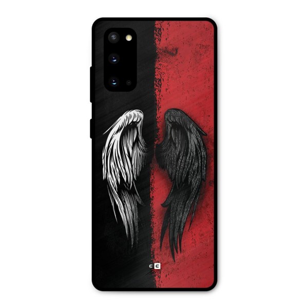 Angle Demon Wings Metal Back Case for Galaxy S20