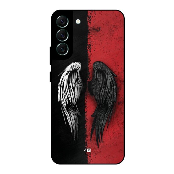 Angle Demon Wings Metal Back Case for Galaxy S22 Plus 5G