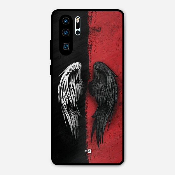 Angle Demon Wings Metal Back Case for Huawei P30 Pro
