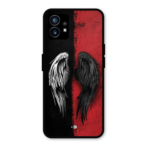 Angle Demon Wings Metal Back Case for Nothing Phone 1