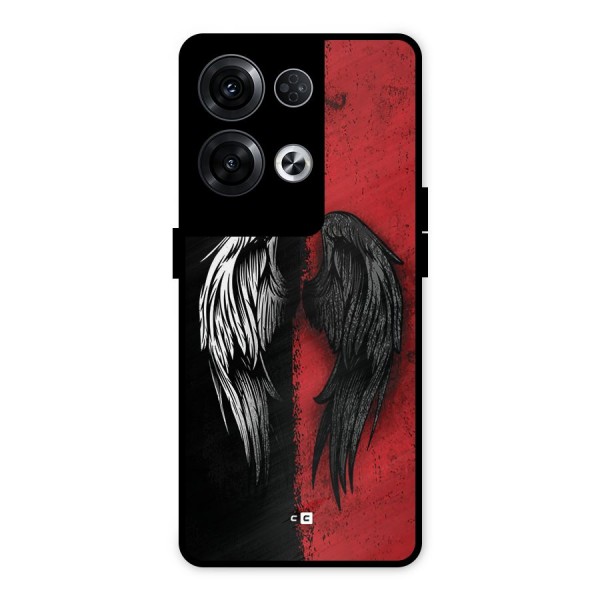 Angle Demon Wings Metal Back Case for Oppo Reno8 Pro 5G