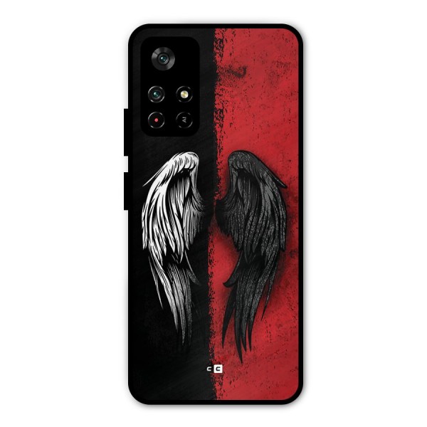 Angle Demon Wings Metal Back Case for Poco M4 Pro 5G