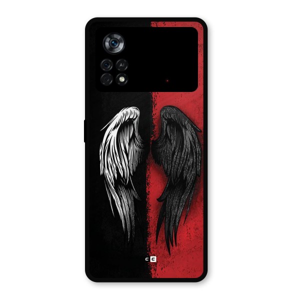 Angle Demon Wings Metal Back Case for Poco X4 Pro 5G