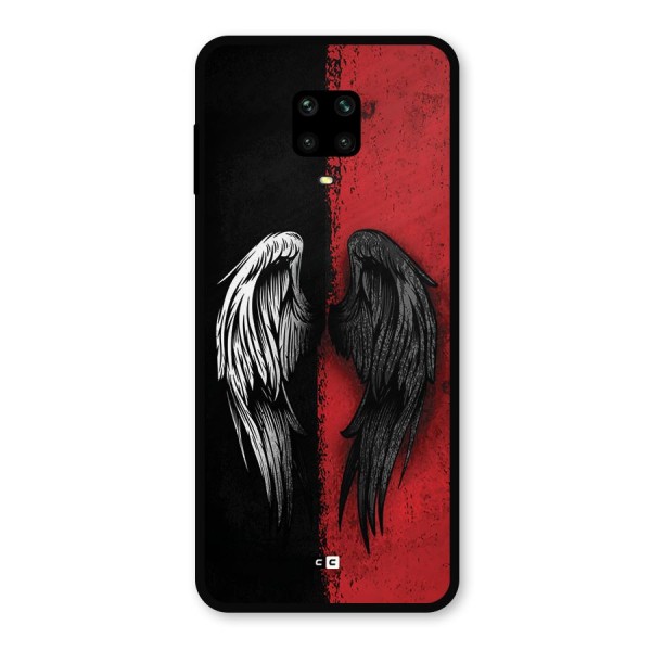 Angle Demon Wings Metal Back Case for Redmi Note 9 Pro Max